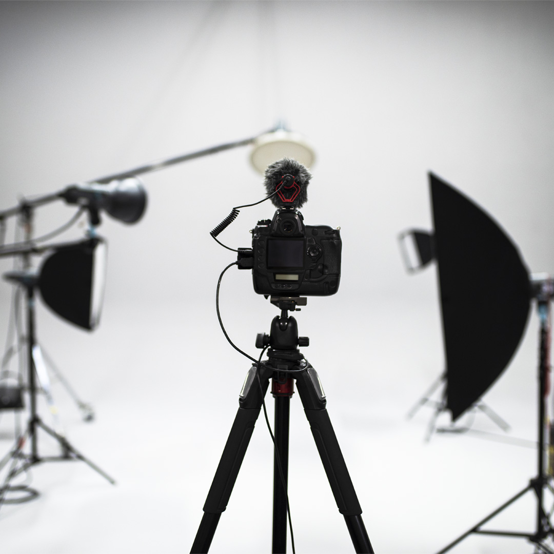 Set up of a studio shoot