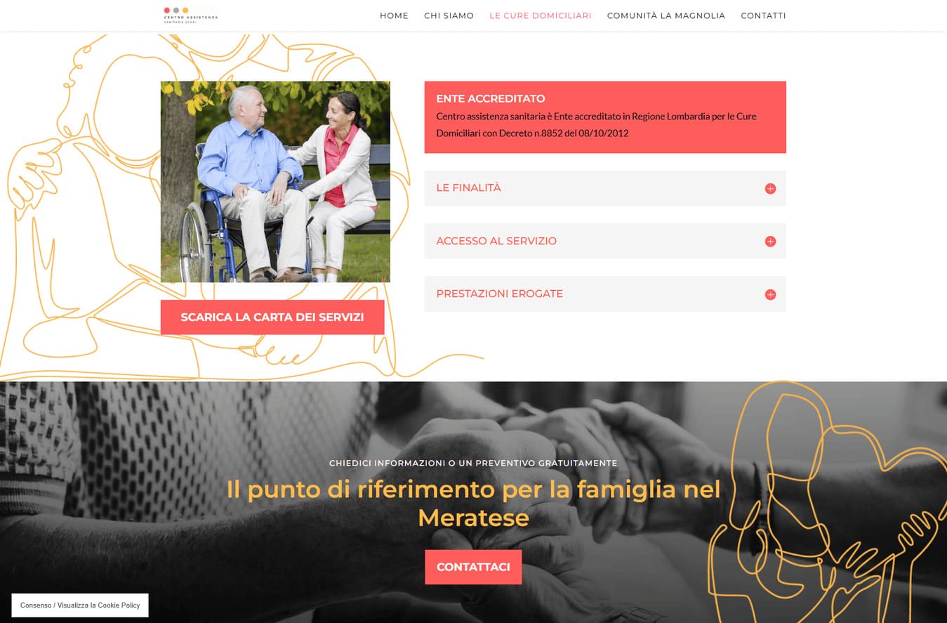 Sito web per Cooperativa di assistenza sanitaria 