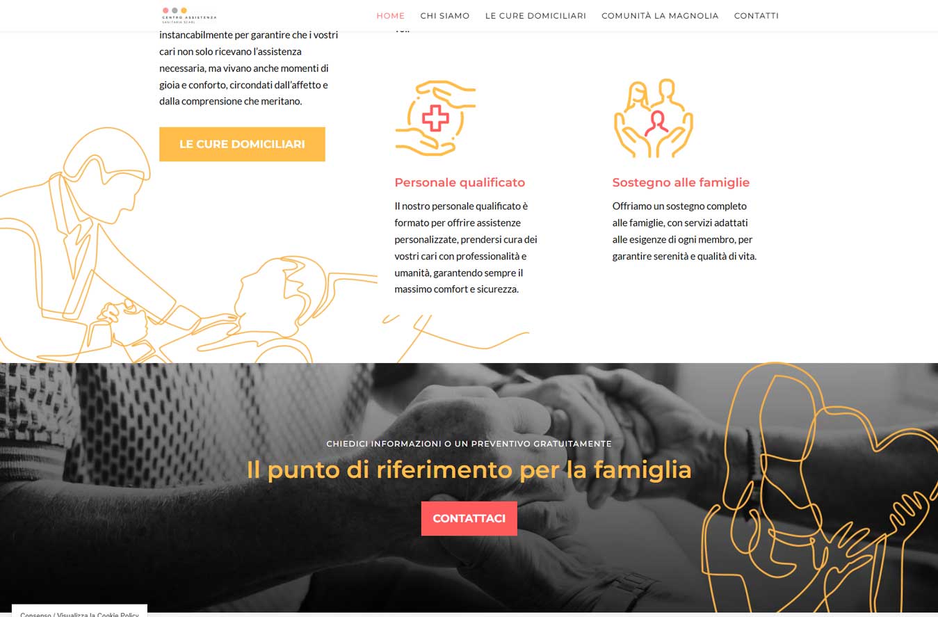 Sito web per Cooperativa di assistenza sanitaria 